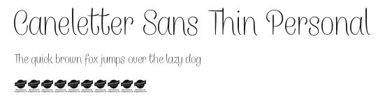 Caneletter Sans Thin Personal Preview