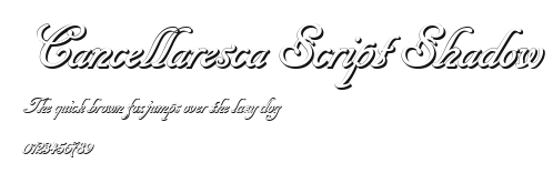 Cancellaresca Script Shadow Preview