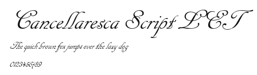 Cancellaresca Script LET Preview