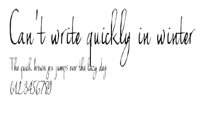 Can't write quickly in winter Preview