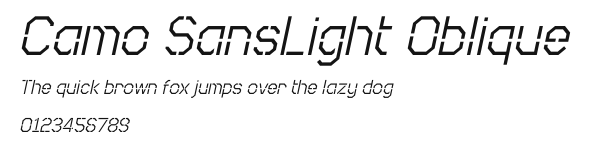 Camo SansLight Oblique Preview