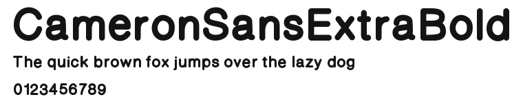 CameronSansExtraBold Preview