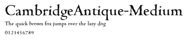 CambridgeAntique-Medium Preview