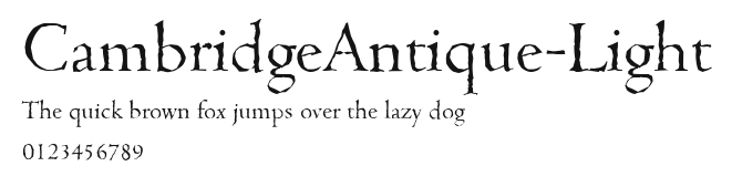 CambridgeAntique-Light Preview