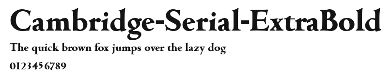 Cambridge-Serial-ExtraBold Preview