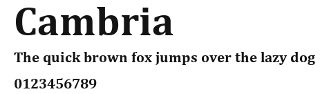 Cambria Preview