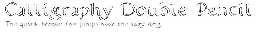 Calligraphy Double Pencil Preview