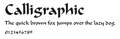 Calligraphic Preview