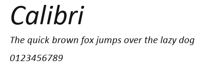 Calibri Preview