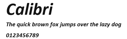 Calibri Preview