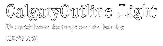 CalgaryOutline-Light Preview