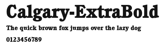 Calgary-ExtraBold Preview