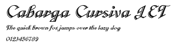 Cabarga Cursiva LET Preview