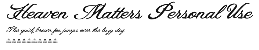 Heaven Matters Personal Use.ttf