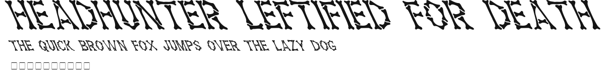 Headhunter Leftified For Death.ttf