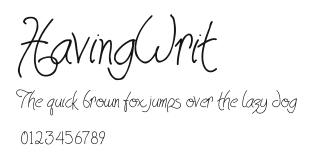 HavingWrit.ttf