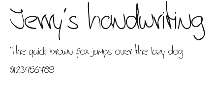 Jerry's handwriting Preview