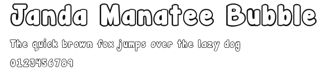 Janda Manatee Bubble.ttf