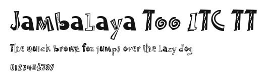 Jambalaya Too ITC TT.ttf