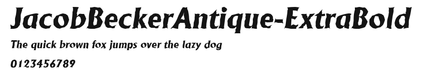 JacobBeckerAntique-ExtraBold Preview