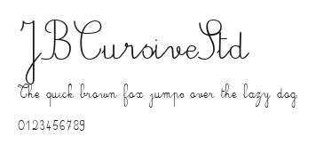 JBCursiveStd Preview