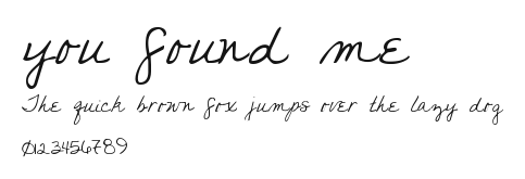 you found me.ttf