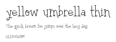 yellow umbrella thin.ttf