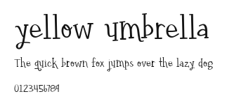 yellow umbrella.ttf