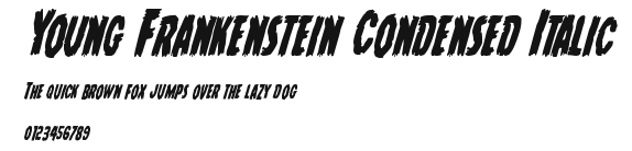 Young Frankenstein Condensed Italic Preview
