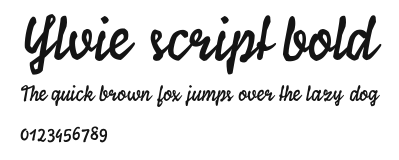 Ylvie script bold Preview