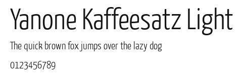 Yanone Kaffeesatz Light.ttf