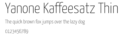 Yanone Kaffeesatz Thin.otf