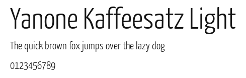 Yanone Kaffeesatz Light.otf