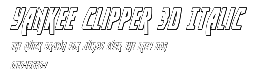Yankee Clipper 3D Italic Preview