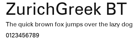 ZurichGreek BT Preview