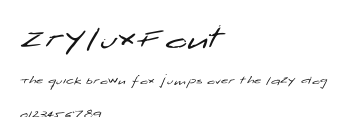ZryluxFont Preview