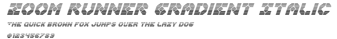 Zoom Runner Gradient Italic Preview