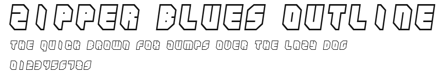 Zipper blues Outline Preview