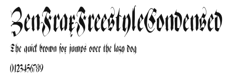 ZenFraxFreestyleCondensed Preview
