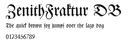 ZenithFraktur DB Preview