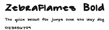ZebraFlames Bold Preview