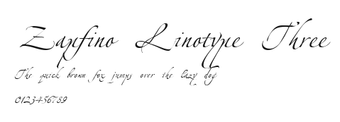 Zapfino Linotype Three Preview