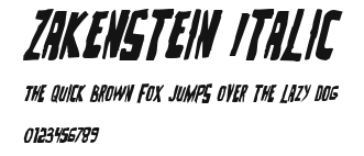 Zakenstein Italic Preview