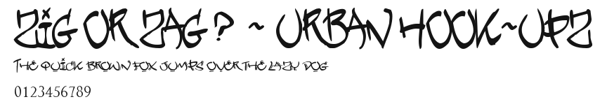 ZIG OR ZAG ? - URBAN HOOK-UPZ.otf