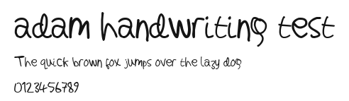 adam handwriting test.ttf