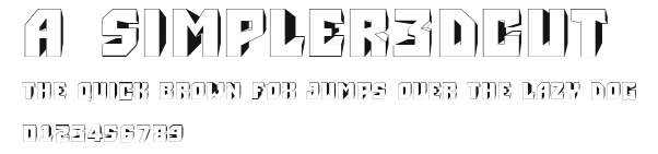 a_Simpler3DCut.ttf