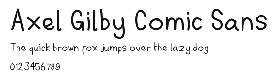 Axel Gilby Comic Sans Preview