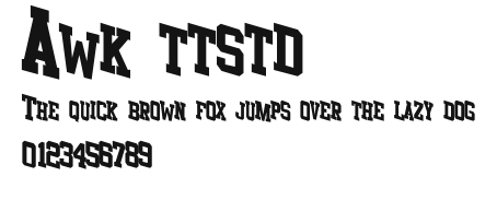 Awk ttstd.ttf