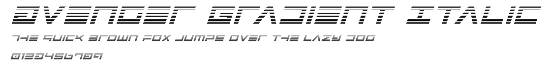 Avenger Gradient Italic Preview
