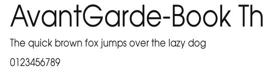 AvantGarde-Book Th.ttf